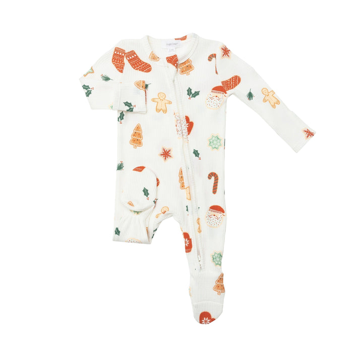 2 Way Zipper Footie | Don't Eat Santa's Cookies Christmas Pajamas | Angel Dear - The Ridge Kids