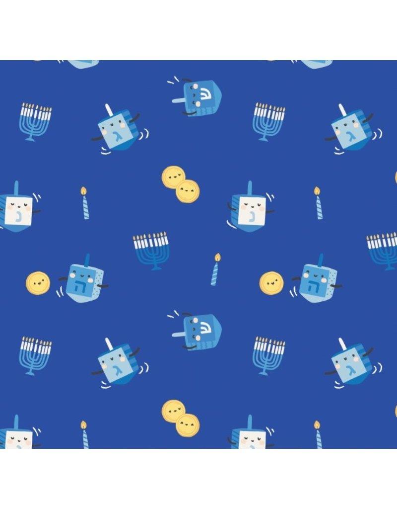 2 Way Zipper Footie | Dreidel, Dreidel, Dreidel Hanukah Pajamas | Angel Dear - The Ridge Kids