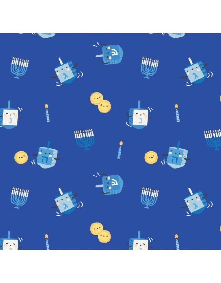 2 Way Zipper Footie | Dreidel, Dreidel, Dreidel Hanukah Pajamas | Angel Dear - The Ridge Kids