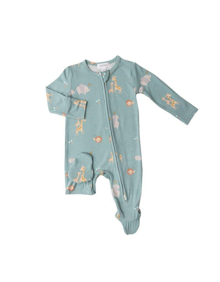 2 Way Zipper Footie | Let's Go On Safari | Angel Dear - The Ridge Kids