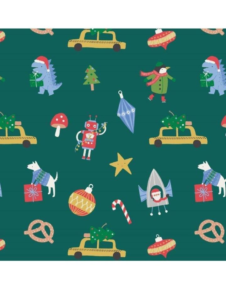 2 Way Zipper Footie | Merry and Bright Christmas Pajama | Angel Dear - The Ridge Kids