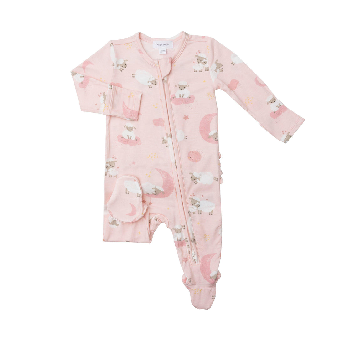 2 Way Zipper Footie | Perfect Pink Sheep | Angel Dear - The Ridge Kids