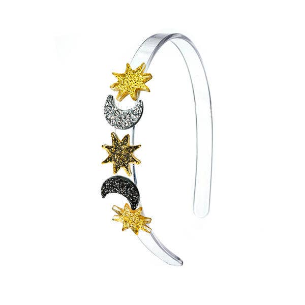 Headbands | Celestial Glitter Star & Moon | Lilies and Roses NY