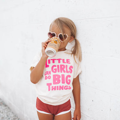 100% Cotton Tee Shirt | Little Girls Can Do Big Things| Minimalist Folk Co. - The Ridge Kids