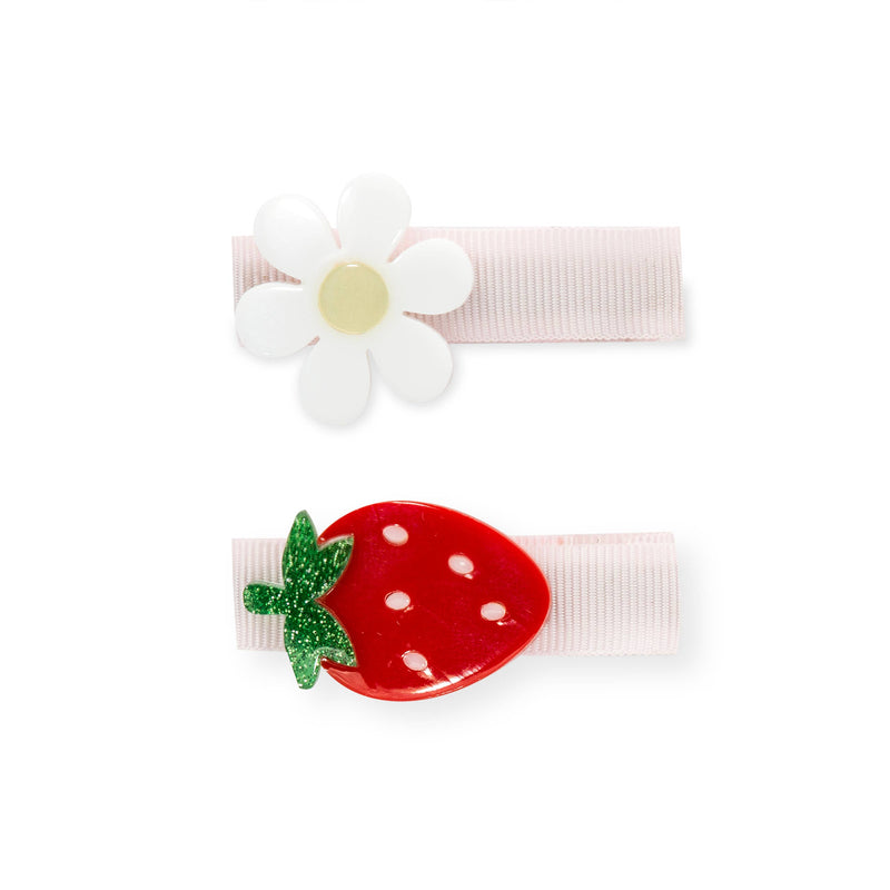 Alligator Clip Set | Strawberry Flower Clips | Lilies and Roses NY