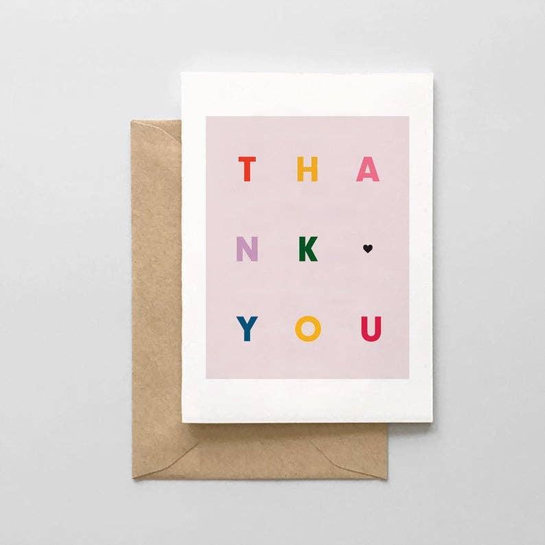 Thank You Multi Color Set of 6 Cards - The Ridge Kids