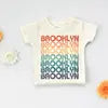100% Organic Cotton  Short Sleeve Tee Shirt | Retro Brooklyn Repeat Design | Morado Designs - The Ridge Kids