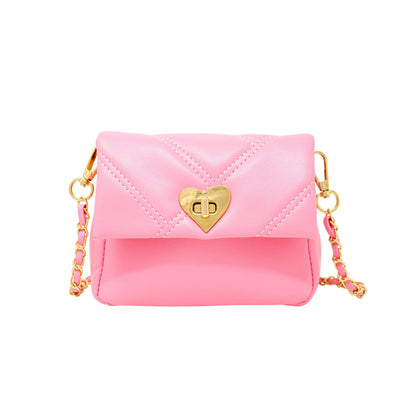 Quilted Soft Heart Lock Purse - The Ridge Kids