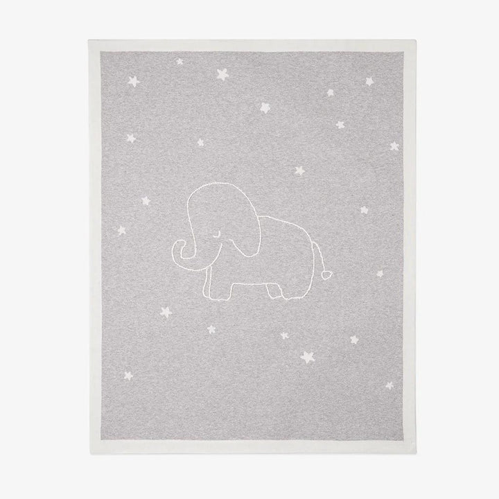 Baby Blanket | Elephant Embroidery- Grey | Elegant Baby - The Ridge Kids