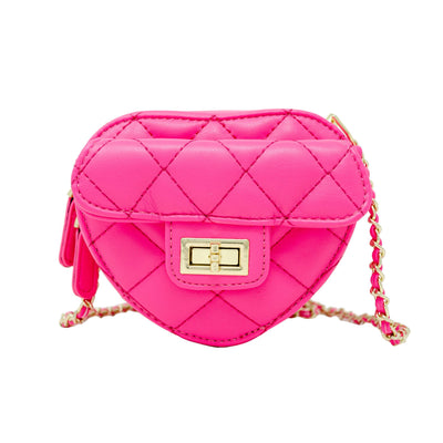 Crossbody Bag | Quilted Heart - Hot pink | Tiny Treats and Zomi Gems - The Ridge Kids