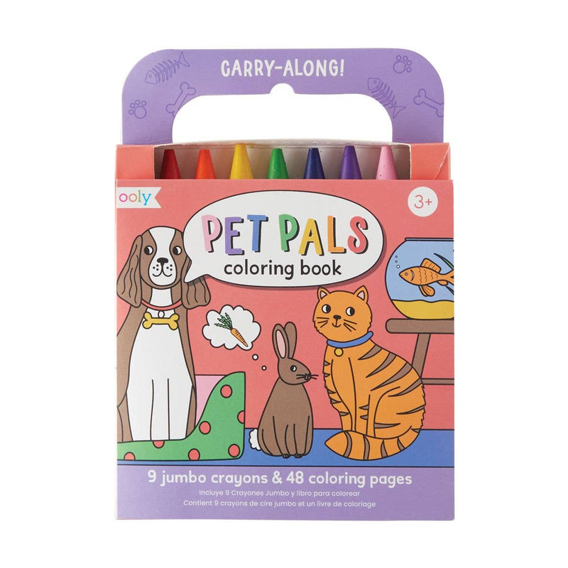 Travel Coloring Set |Carry Along Crayon & Coloring Book Kit-Pet Pals | Ooly