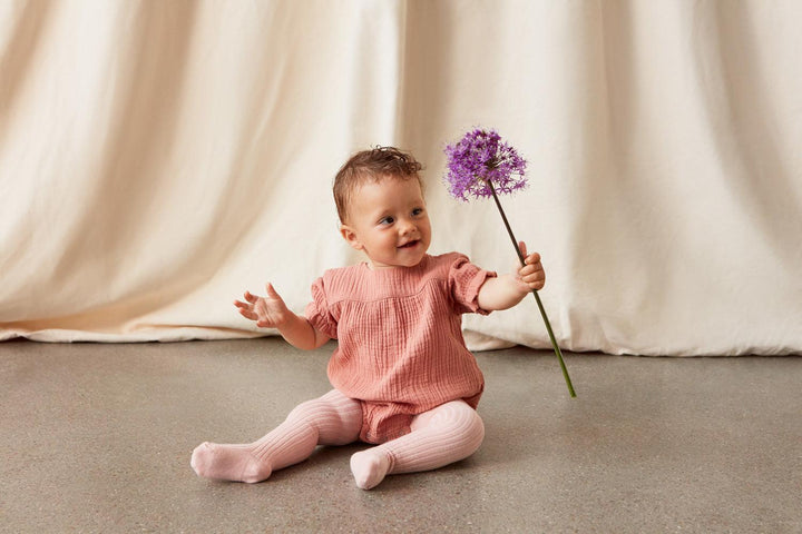 Fie Cotton Baby Romper | Muted Rose | Molo - The Ridge Kids