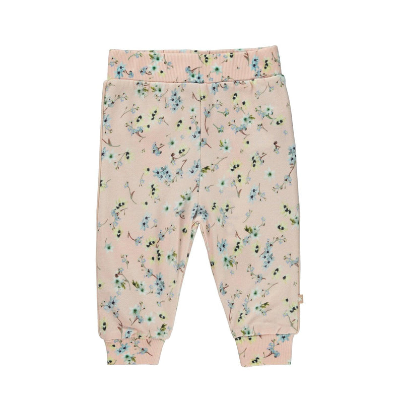 Shona Organic Cotton Sweatpant | Mini Blue Flowers | Molo - The Ridge Kids