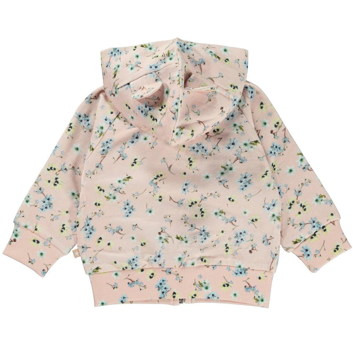 Dorothy Organic Cotton Baby Hoodie | Mini Blue Flowers | Molo - The Ridge Kids