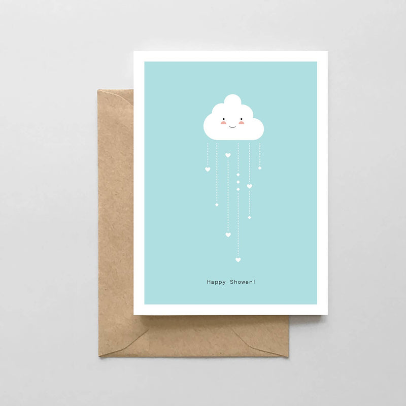Baby Shower Greeting Card | Happy Shower! Card | Spaghetti & Meatballs