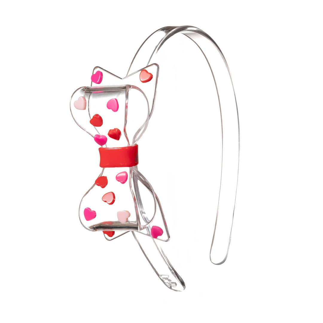 Headband | Valentines-Fat Bow Red/Pink Hearts | Lilies and Roses NY - The Ridge Kids