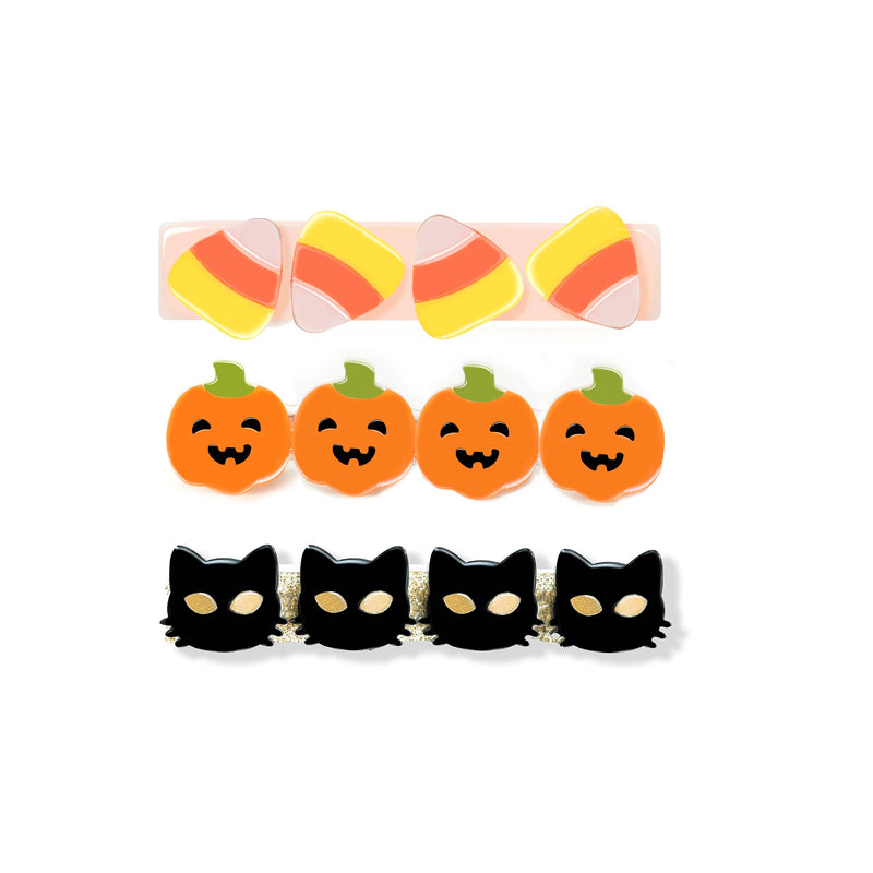 Alligator Clips | Cat Candy Corn & Pumpkin | Lilies and Roses NY