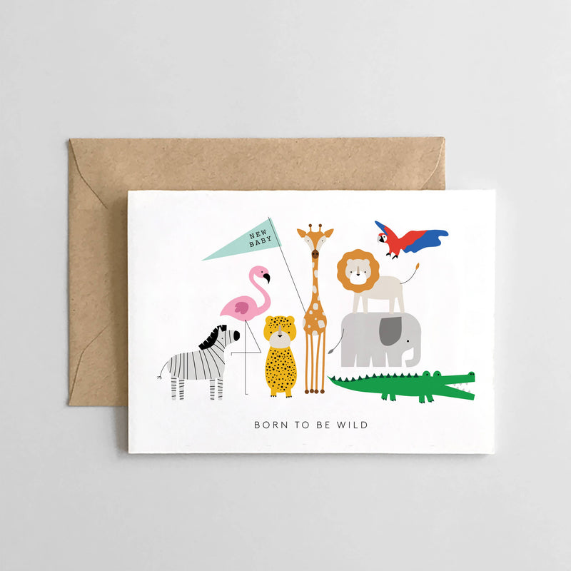 Greeting Cards |Born to be Wild - New Baby Card | Spaghetti & Meatballs