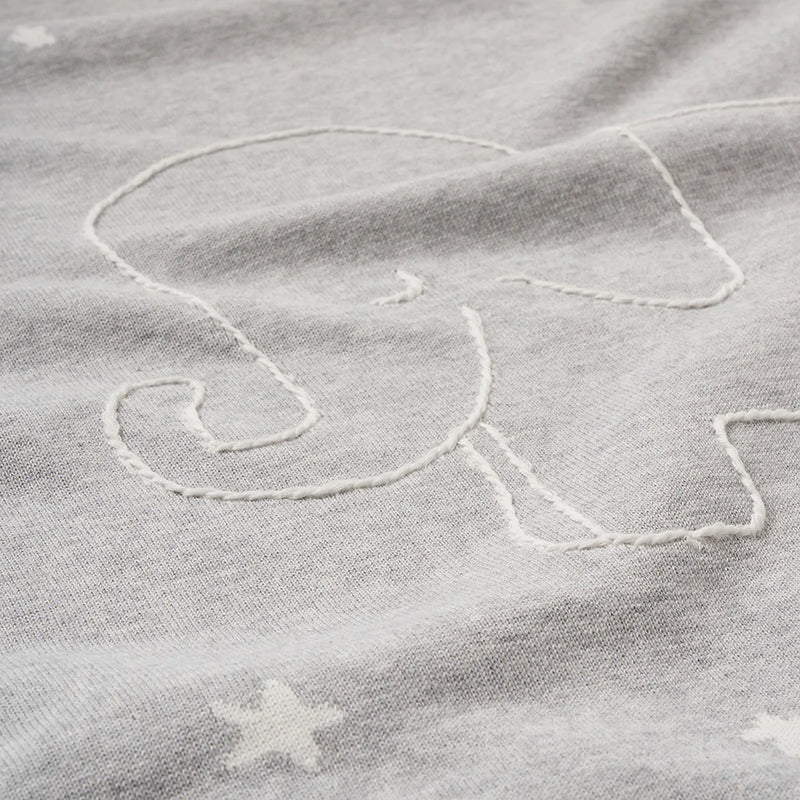 Baby Blanket | Elephant Embroidery- Grey | Elegant Baby - The Ridge Kids