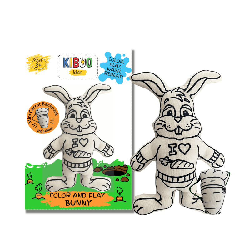 Bunny with Carrot Backpack for Coloring - Activity Set - The Ridge Kids