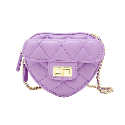 Crossbody Bag | Quilted Heart - Lavender | Tiny Treats and Zomi Gems - The Ridge Kids