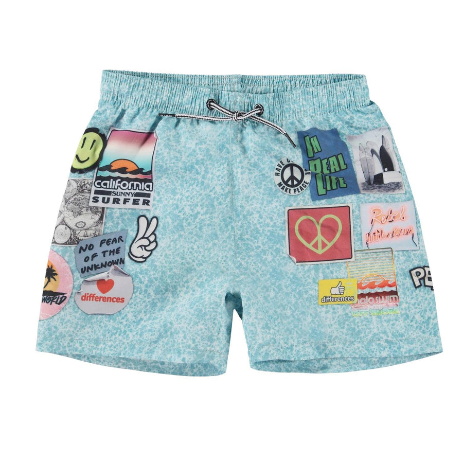 Niko Swim Shorts | Stickers | Molo - The Ridge Kids