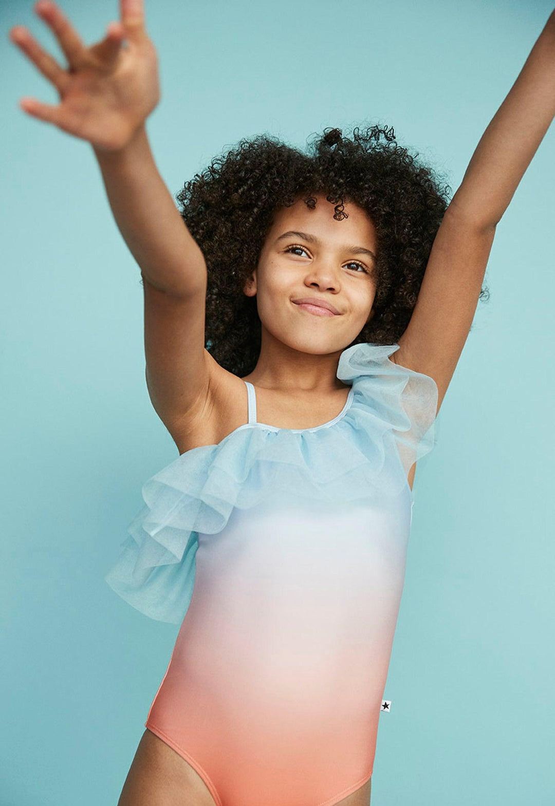 Nilla Asymmetrical Sculptural Swimsuit | Summer Rainbow | Molo - The Ridge Kids