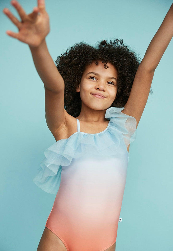 Nilla Asymmetrical Sculptural Swimsuit | Summer Rainbow | Molo - The Ridge Kids