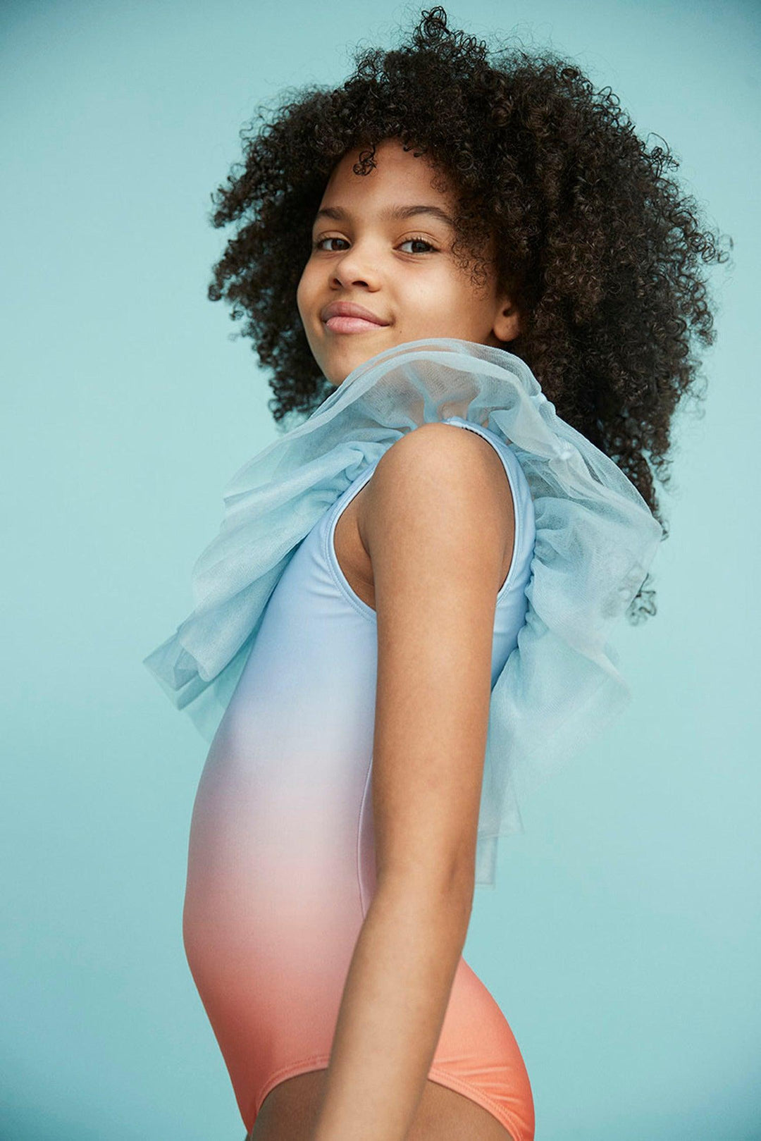 Nilla Asymmetrical Sculptural Swimsuit | Summer Rainbow | Molo - The Ridge Kids