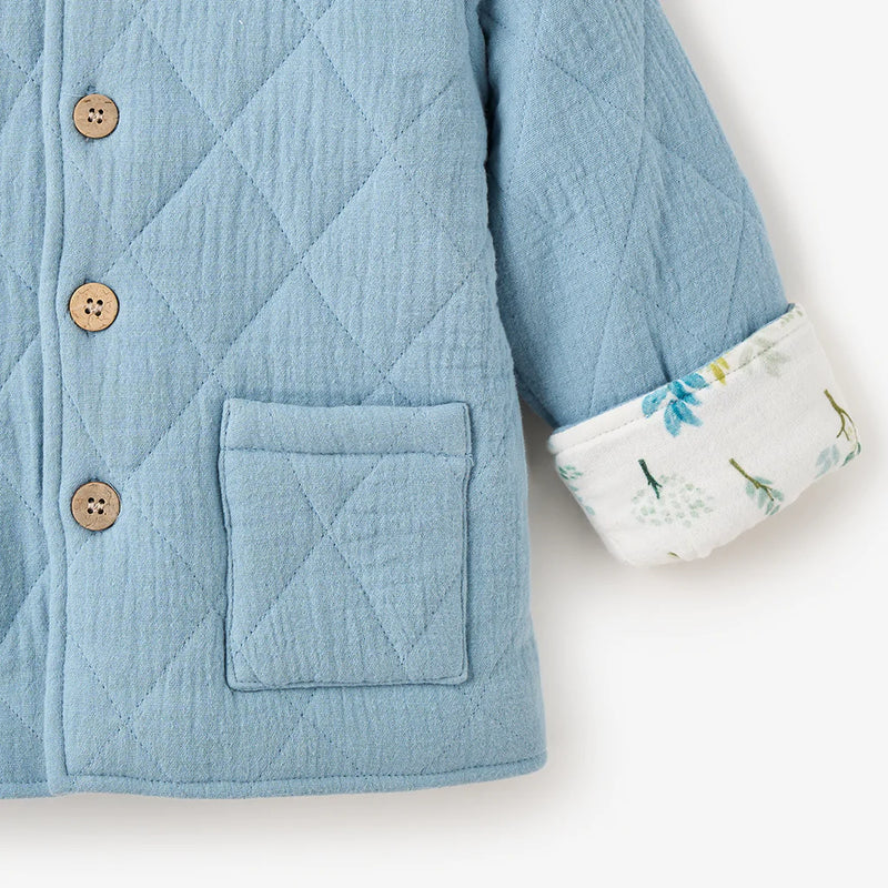 Baby Jacket | Treehouse Organic Muslin Quilted Jacket | Elegant baby - The Ridge Kids