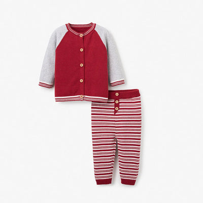 Holiday Baby 2 Piece Knit | Santa Baby Jacket w. Pants | Elegant Baby - The Ridge Kids