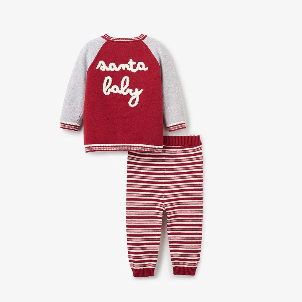 Holiday Baby 2 Piece Knit | Santa Baby Jacket w. Pants | Elegant Baby - The Ridge Kids