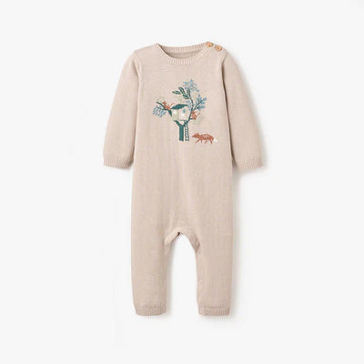 Baby One Piece Knit | Treehouse Jumpsuit Taupe | Elegant Baby - The Ridge Kids