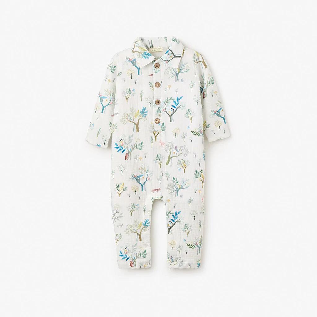 Baby One Piece | Treehouse Organic Muslin Jumpsuit | Elegant Baby - The Ridge Kids