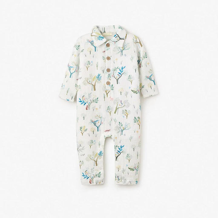 Baby One Piece | Treehouse Organic Muslin Jumpsuit | Elegant Baby - The Ridge Kids