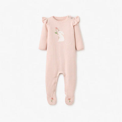 Baby One Piece Knit | Meadow Mouse Jumpsuit | Elegant Baby - The Ridge Kids