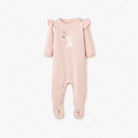 Baby One Piece Knit | Meadow Mouse Jumpsuit | Elegant Baby - The Ridge Kids