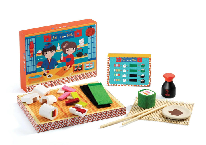 Pretend Play Food Set | Make Sushi with a Menu | Djeco - The Ridge Kids