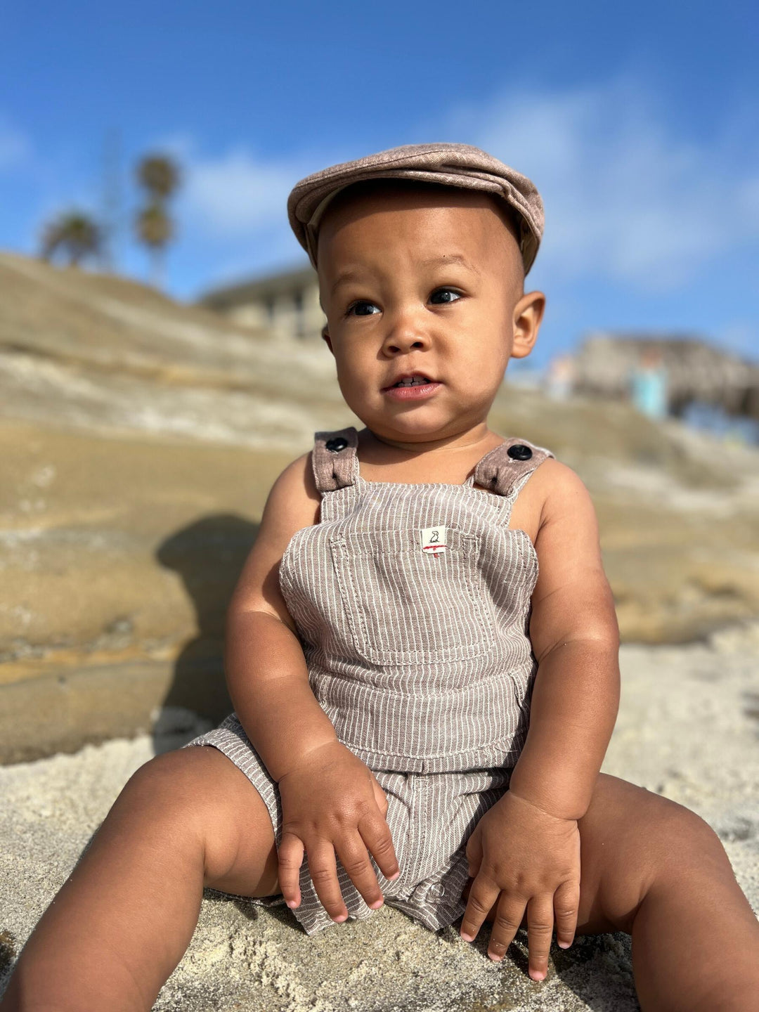 Boys Chap Flat Cap | Brown Gauze | Me and Henry - The Ridge Kids