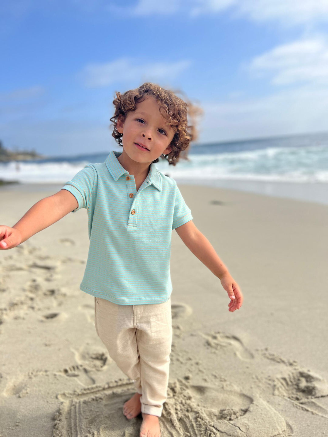 Boys Antony Soft Cotton Pants | Beige | Me and Henry - The Ridge Kids