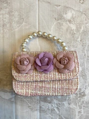 Handbags | 3 Peonies Tweed Bag - Pink | Cece and Co