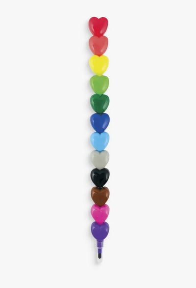 Crayons |Heart to Heart Stacking Crayons | Ooly