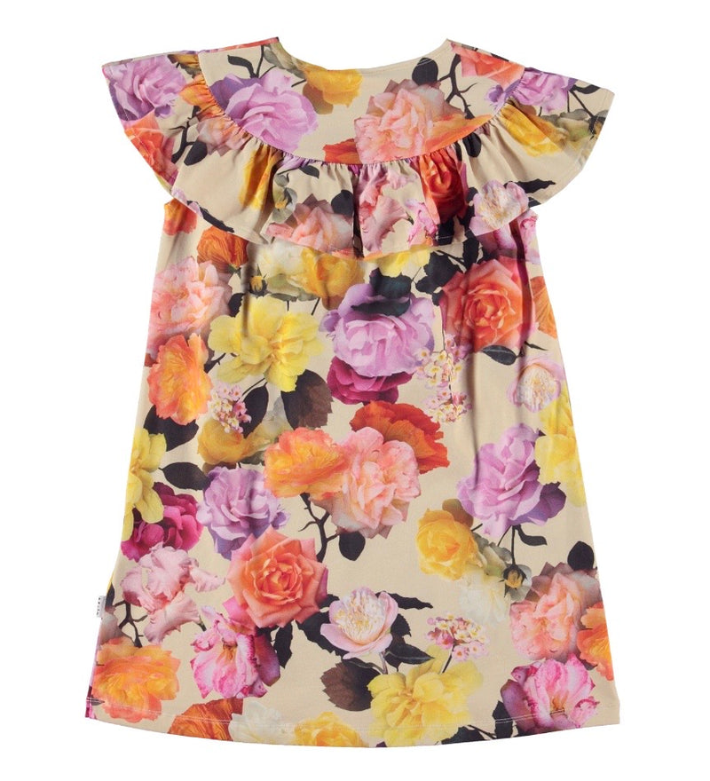 Celia Organic Cotton Jersey Dress | Rose Garden | Molo
