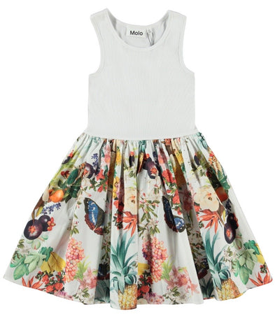 Girls Cassandra Organic Cotton Dress | Tropical Print | Molo