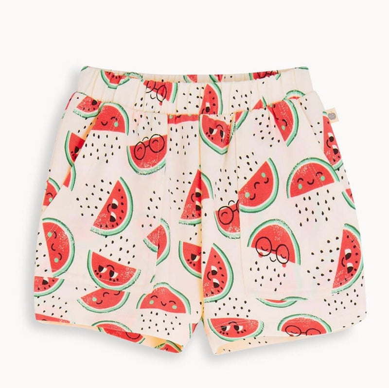 Baby Girl Organic Cotton Simple Short | Watermelon | The Bonnie Mob