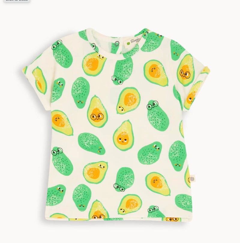 Unisex Baby and Toddler Organic Cotton Tee | Avocado | The Bonnie Mob
