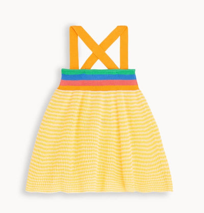 Baby Girl Organic Cotton Knitted Sun Dress | Yellow | The Bonnie Mob