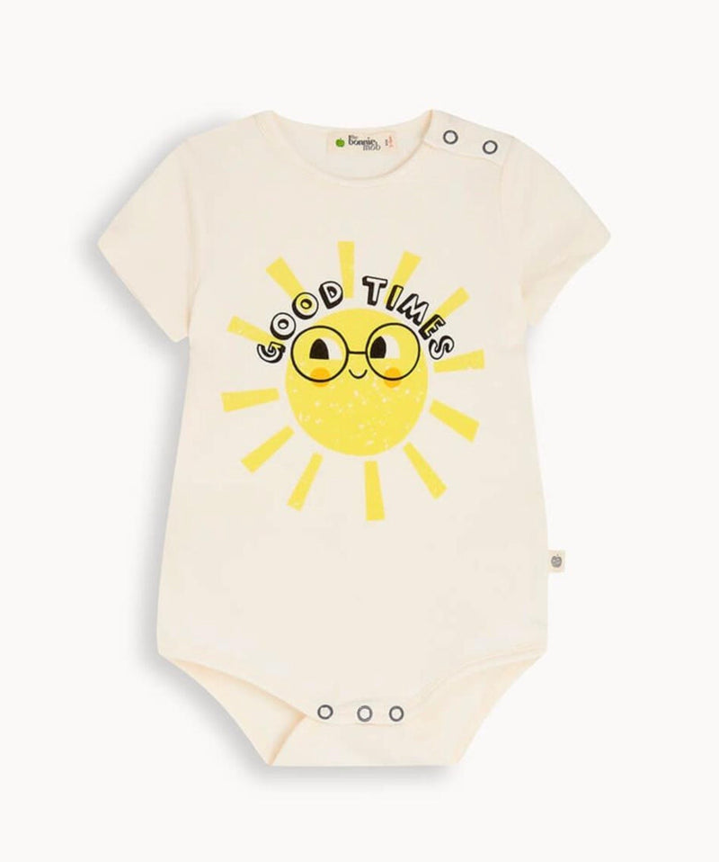 Baby Unisex Organic Cotton Graphic Bodysuit | Sunshine | The Bonnie Mob