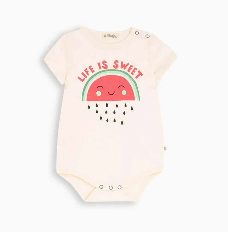 Baby Unisex Organic Cotton Graphic Bodysuit | Watermelon | The Bonnie Mob