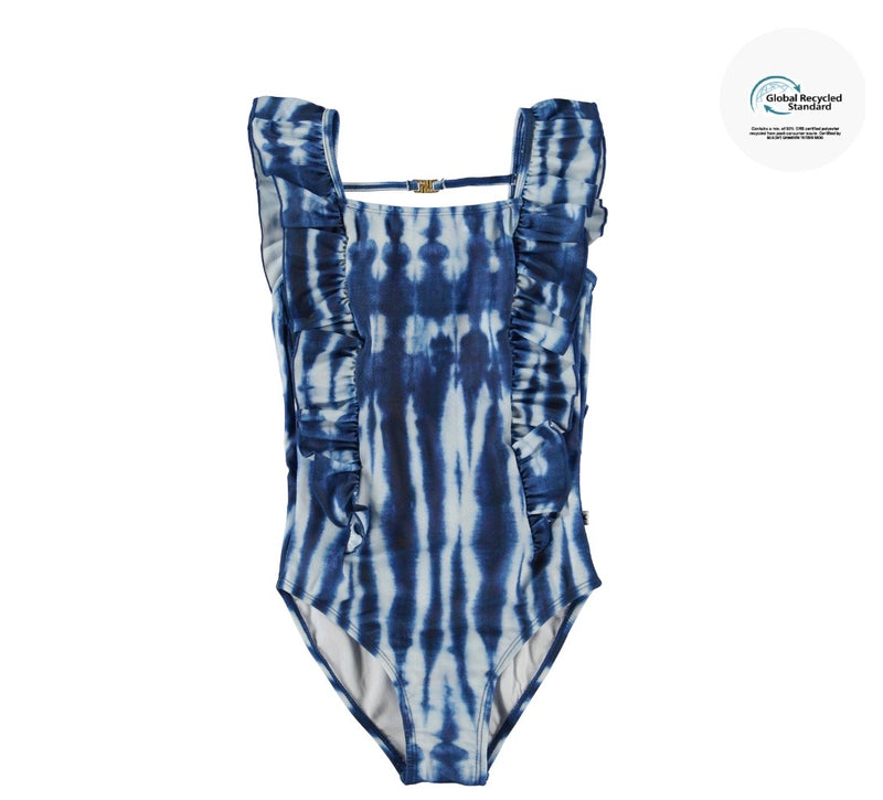 Girls Swimwear Nathalie Swimsuit | Tie Dye Vertical | Molo